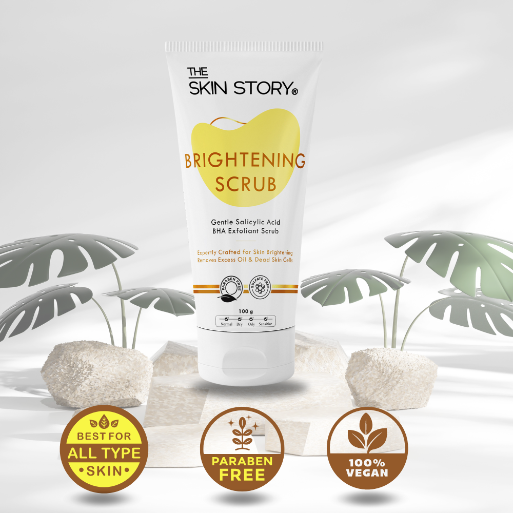 Brightening Scrub | Exfoliates & Hydrates | Evens Skin Tone & Boosts Glow | 100g