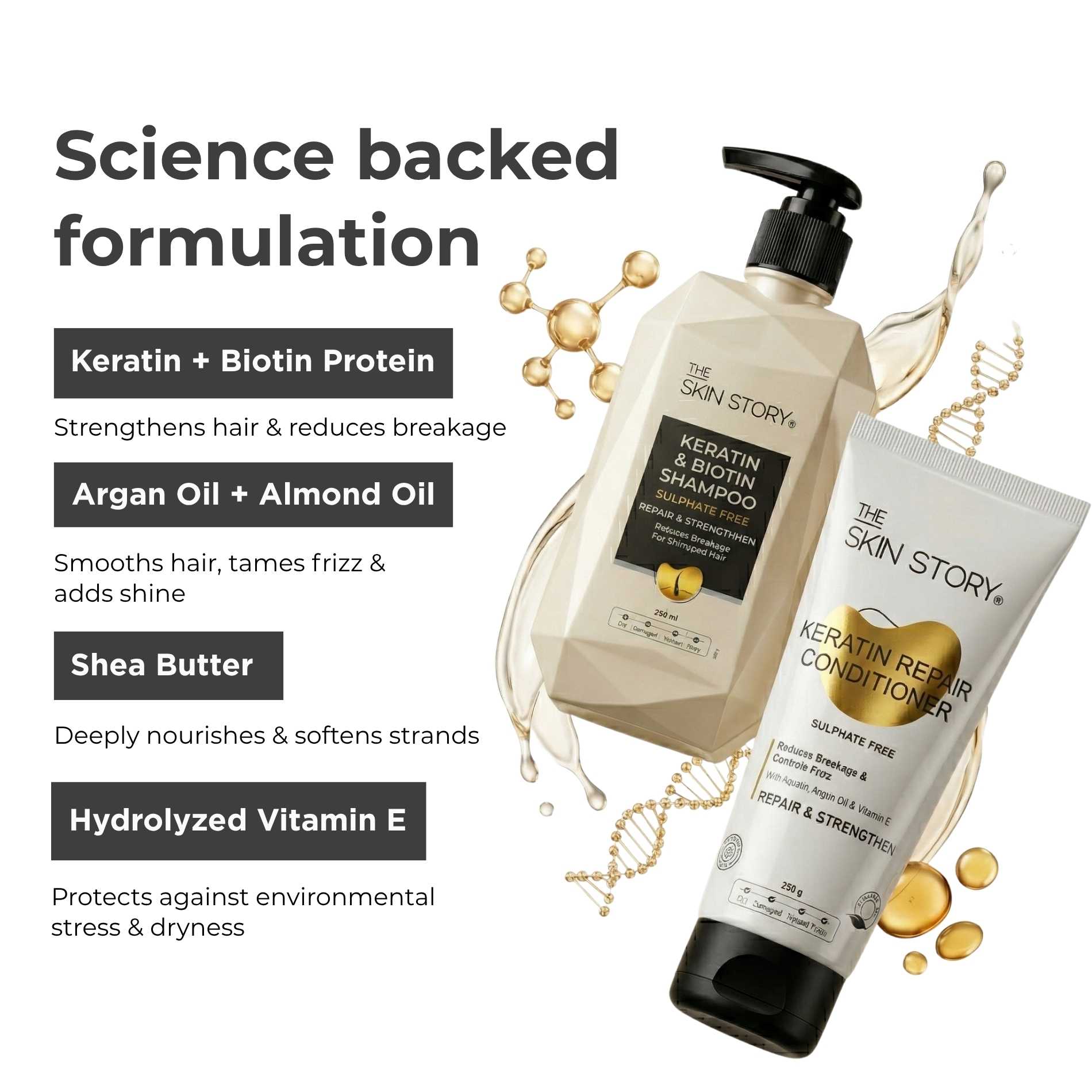 Frizz 2 steps - Sulphate Free Shampoo+Conditioner - The Skin Story -