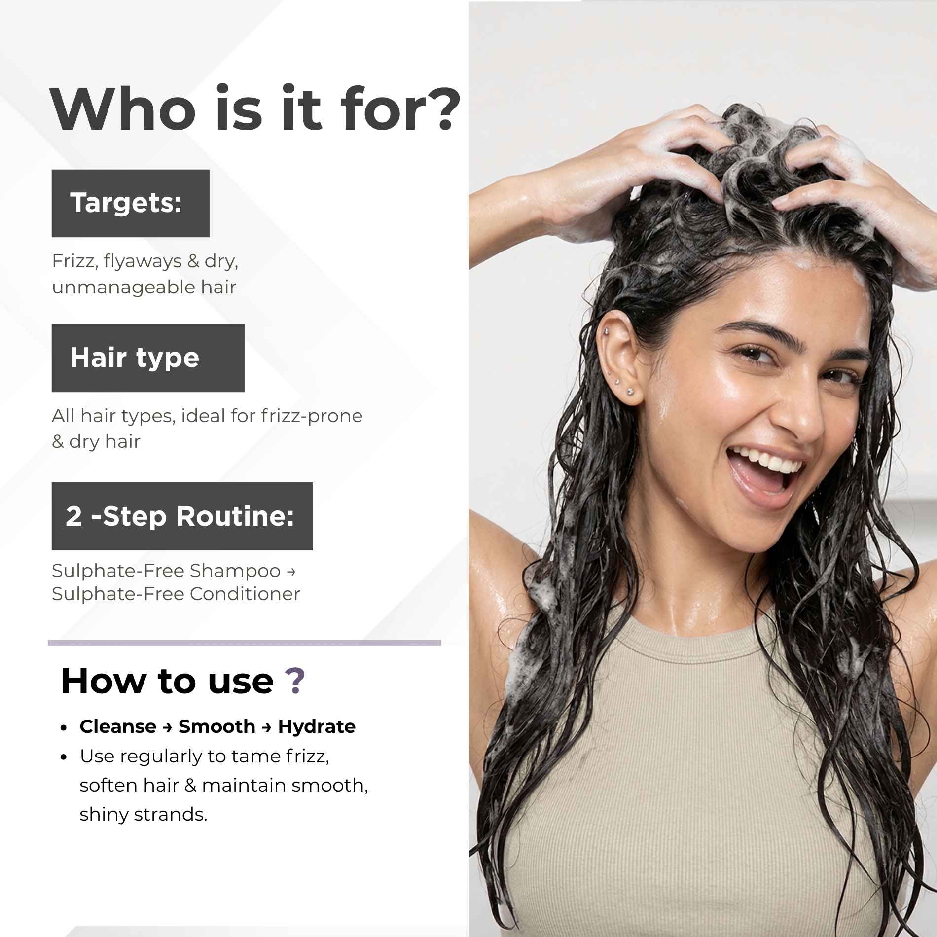Frizz 2 steps - Sulphate Free Shampoo+Conditioner - The Skin Story -