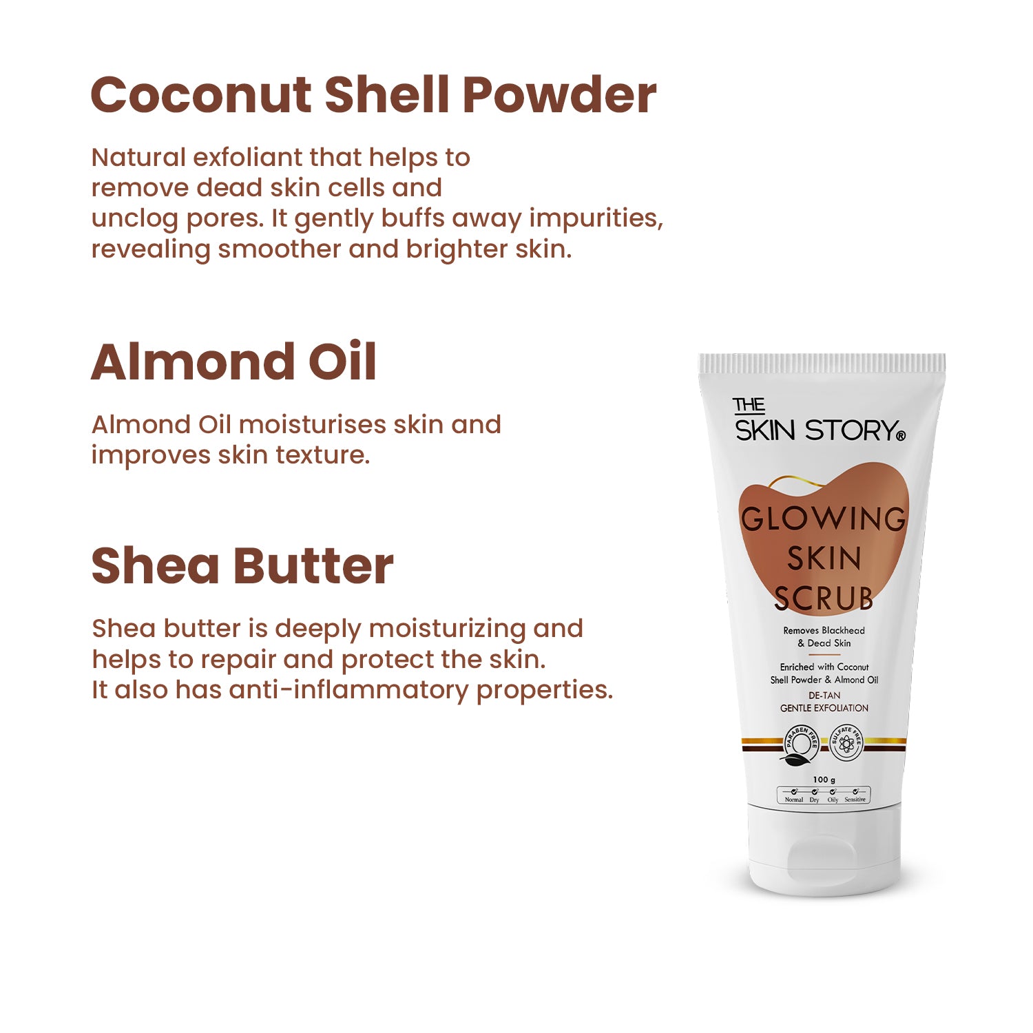 Glowing Skin Scrub | Deep Exfoliation & Brightening | Smooth, Radiant Skin | 100g