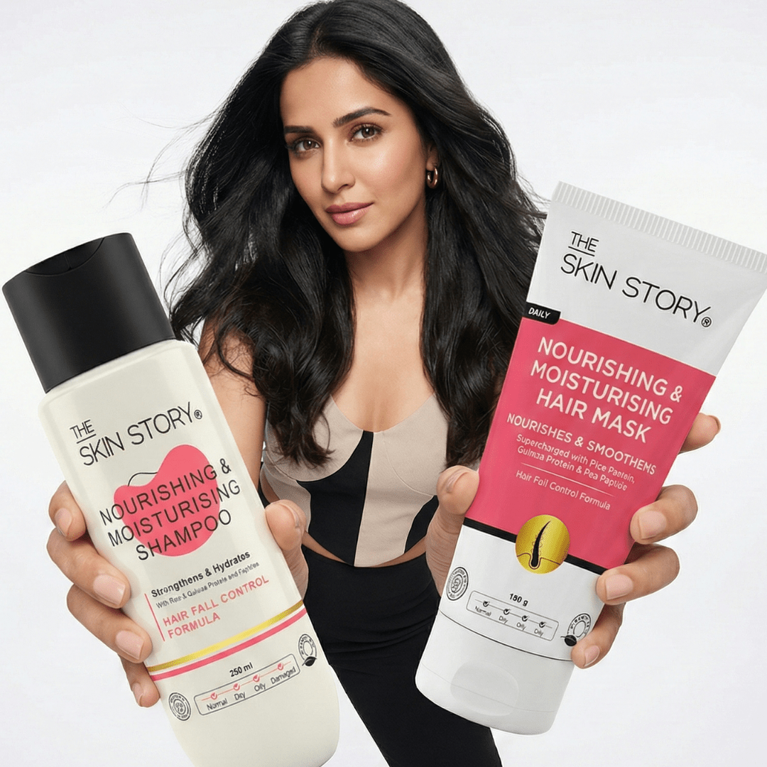 Hairfall Control Duo - Nourishing Moisturising Shampoo + Hair Mask - The Skin Story -