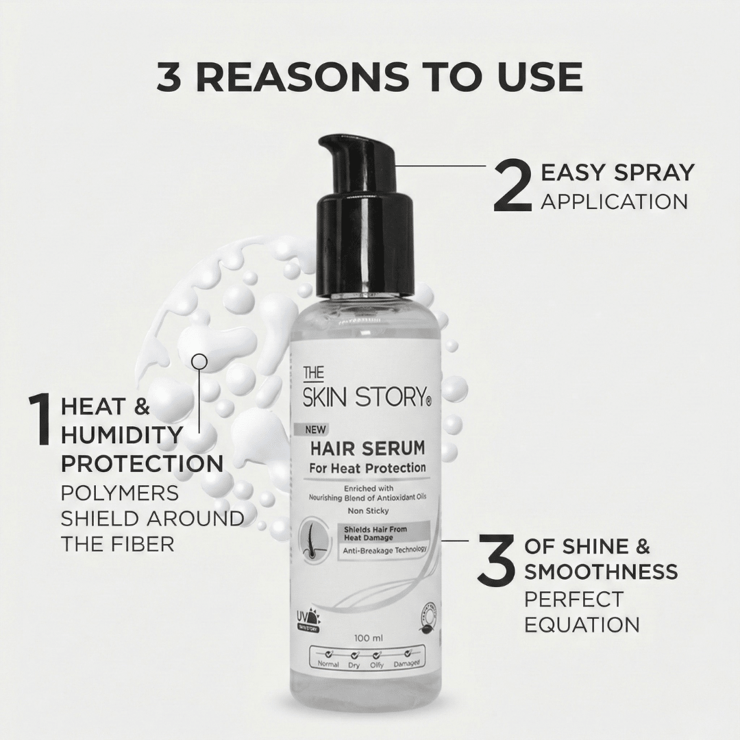 Heat Protection Hair Serum - The Skin Story -