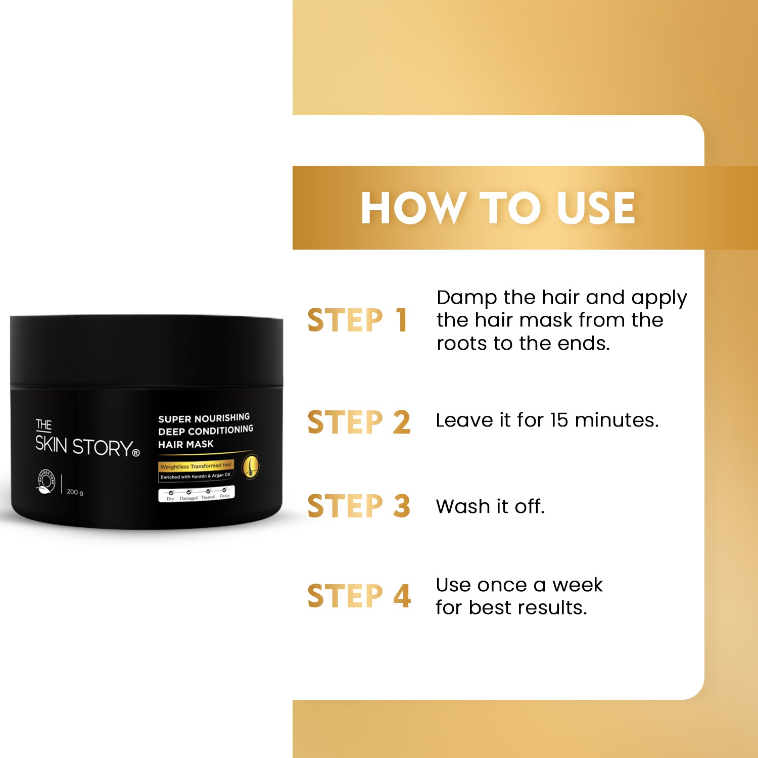Hair Repair & Nourishing Mask Deep Conditioning & Strengthening Keratin & Argan Oil 200g