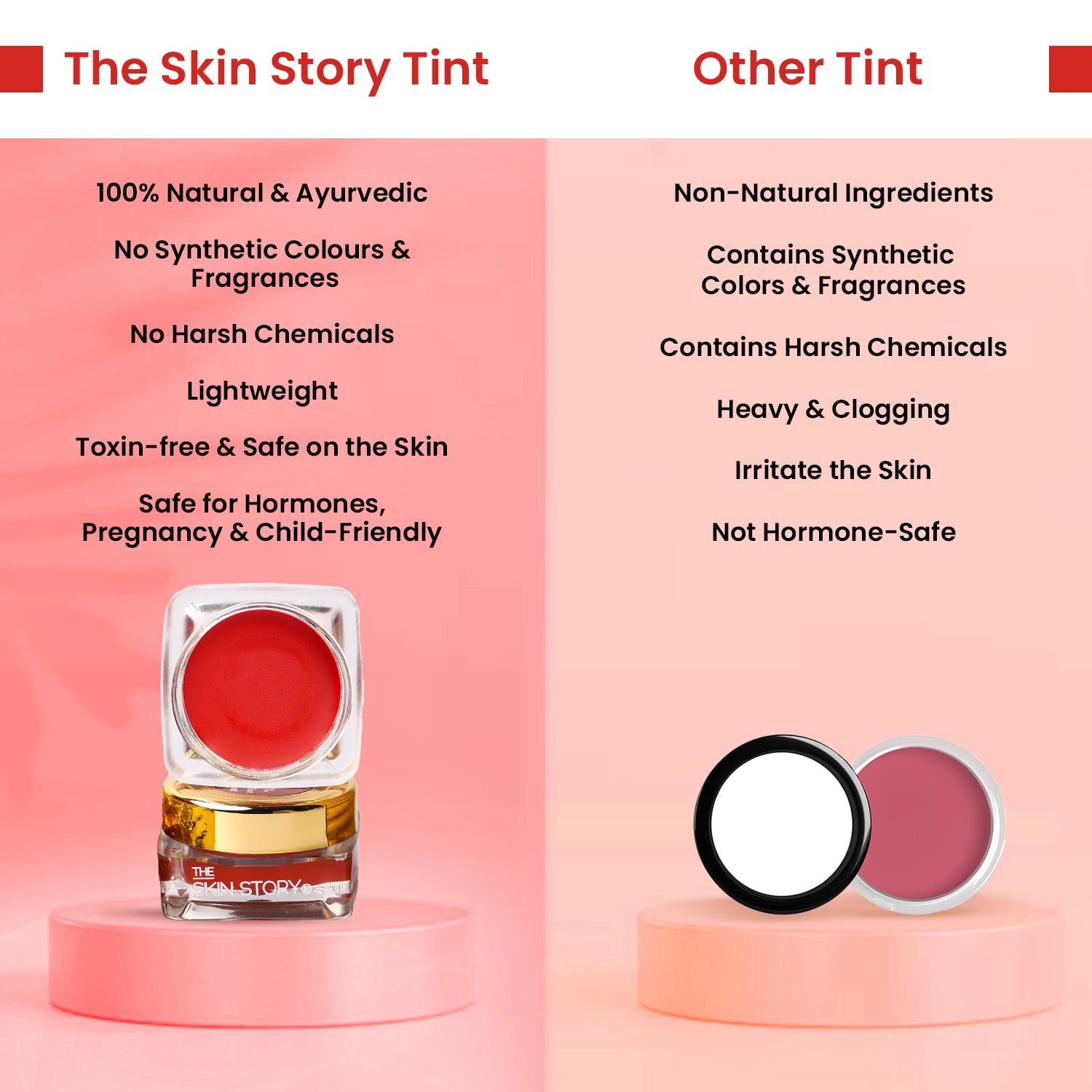 The Skin Story Lip & Cheek Tint Romantic Red, 3g