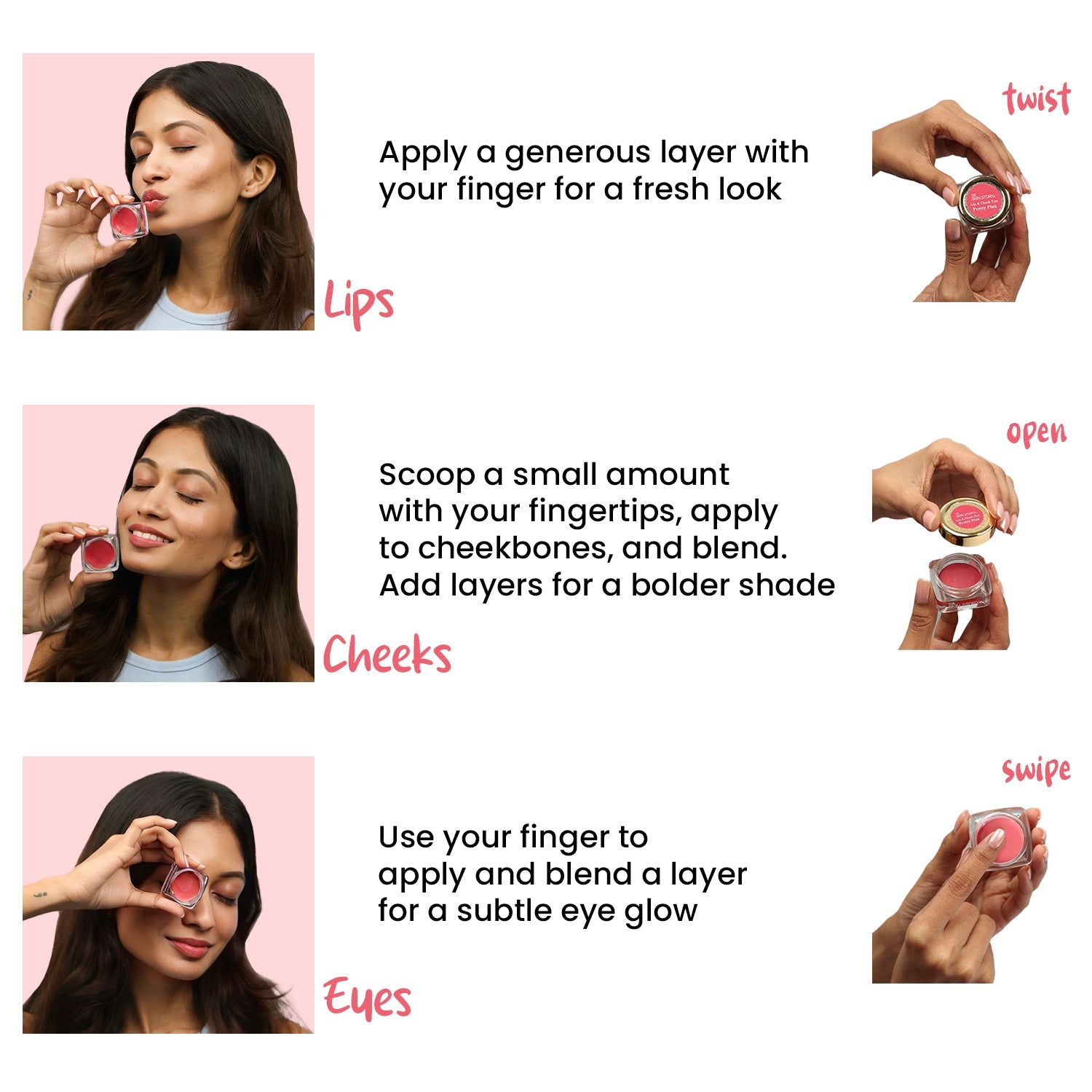 Lip & Cheek Tint Pretty Pink - The Skin Story - Lip & Cheek Tint