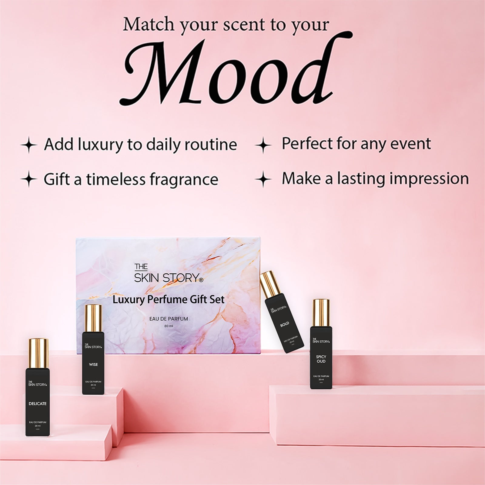 Luxury Perfume Gift for Women Set of 4 Fragrances Eau de Parfum - The Skin Story - Perfume