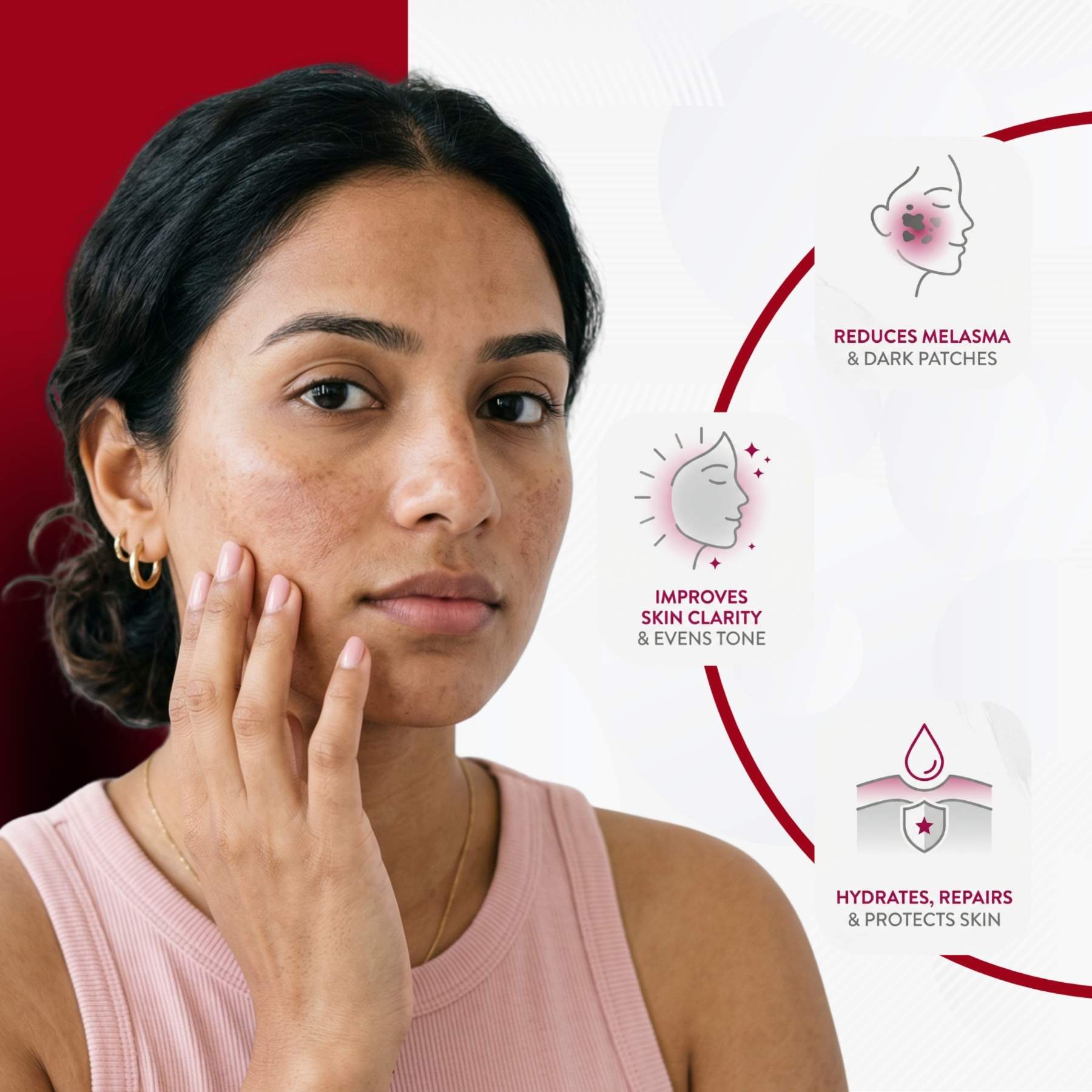 Melesma 4 Steps - Facewash+Serums+Moisturising Cream+Sunscreen SPF50 - The Skin Story -