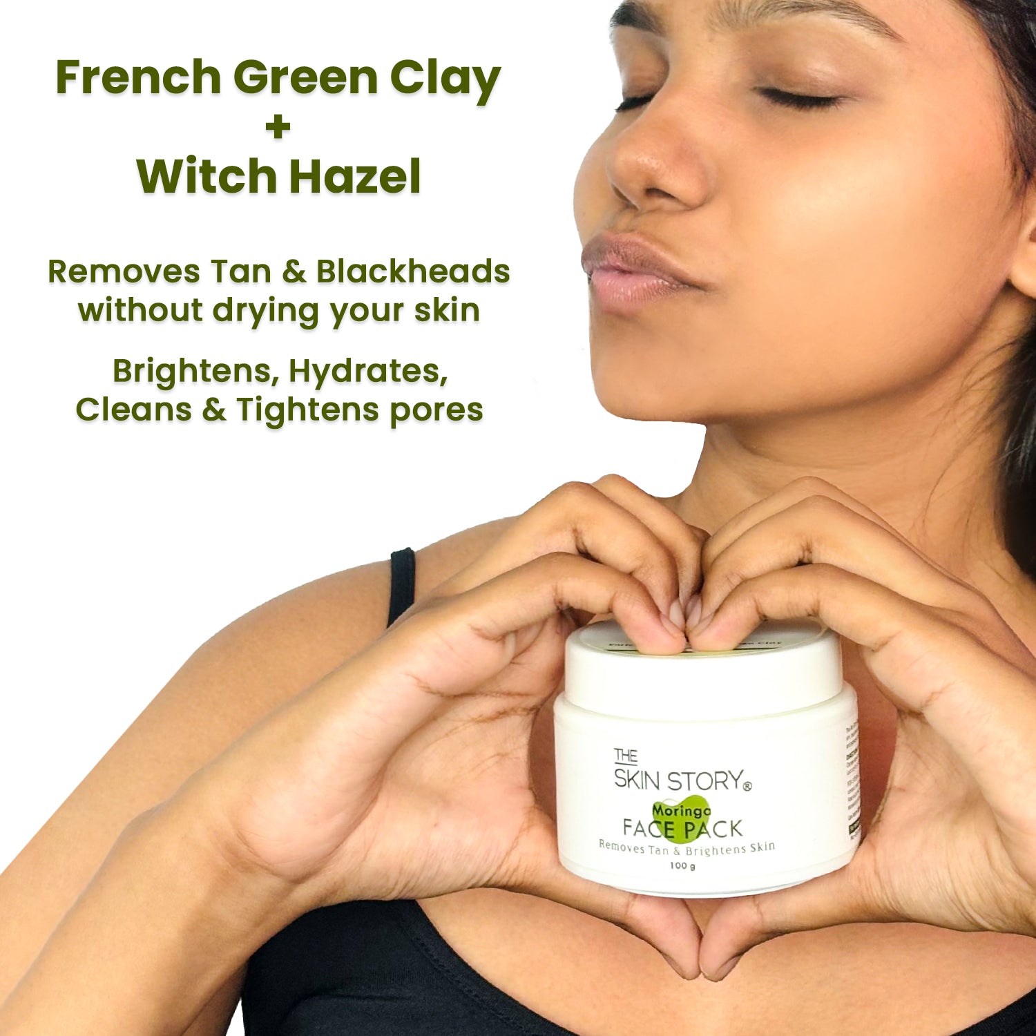 Moringa Purifying Face Pack | Removes Tan & Controls Excess Oil | Brightens & Revitalizes Skin | 100g
