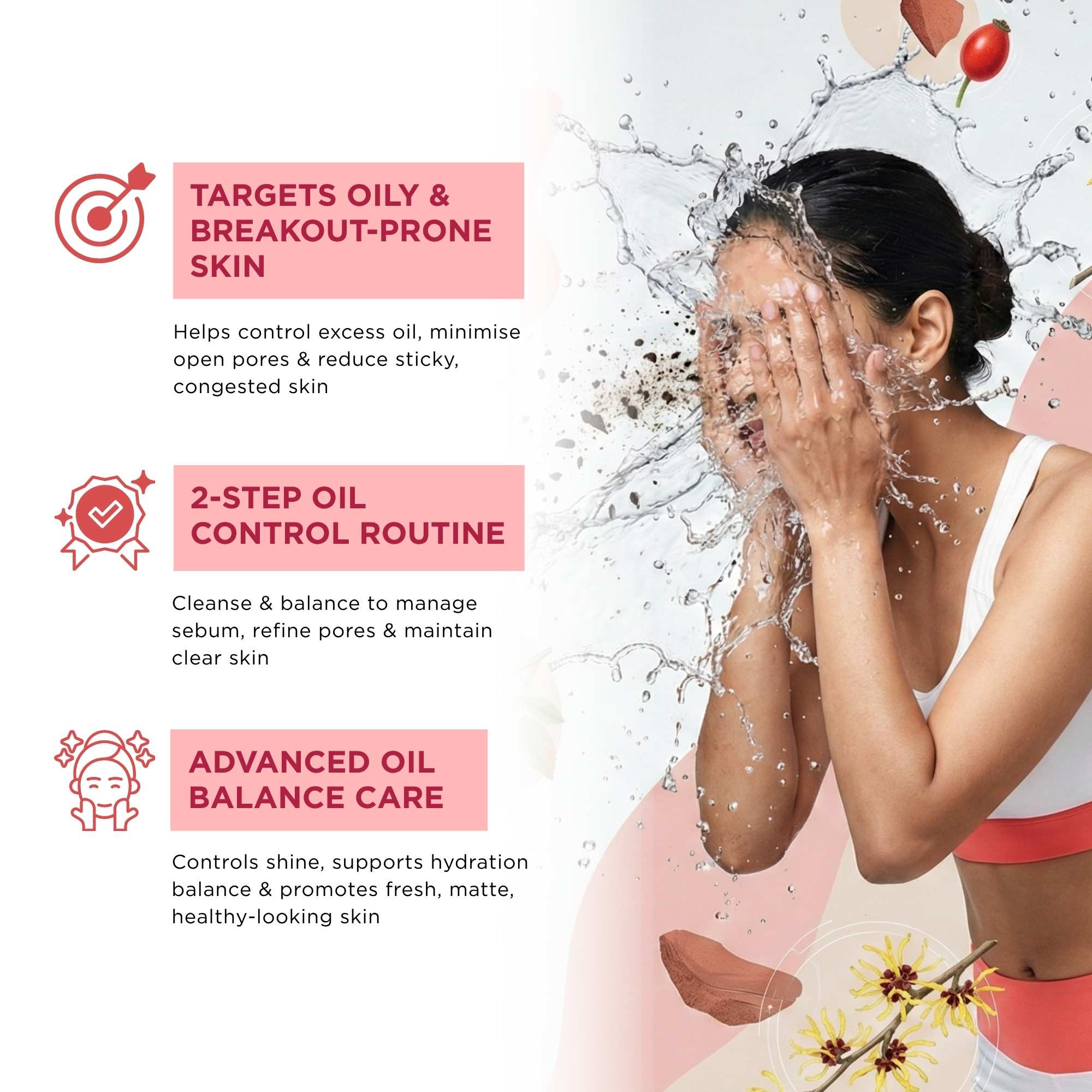 Oil Control 2 Steps - Facewash+Oil Free Moisturiser - The Skin Story -