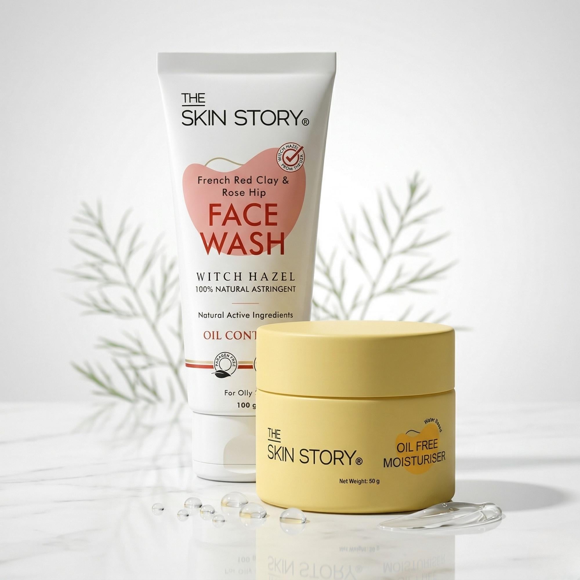 Oil Control 2 Steps - Facewash+Oil Free Moisturiser - The Skin Story -