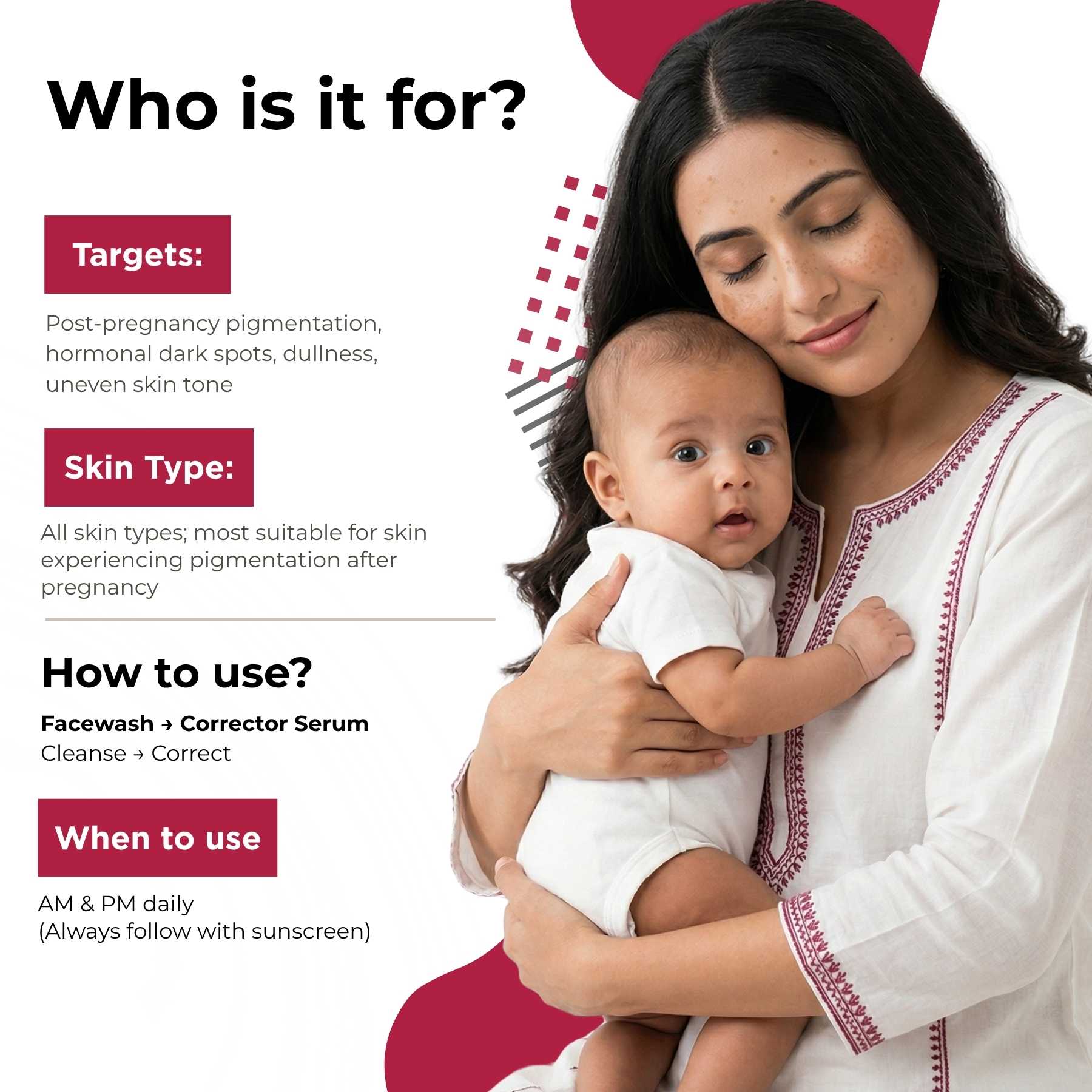 Post Pregnancy 2 Step - Facewash+10% Vitamin C Face Serum - The Skin Story -