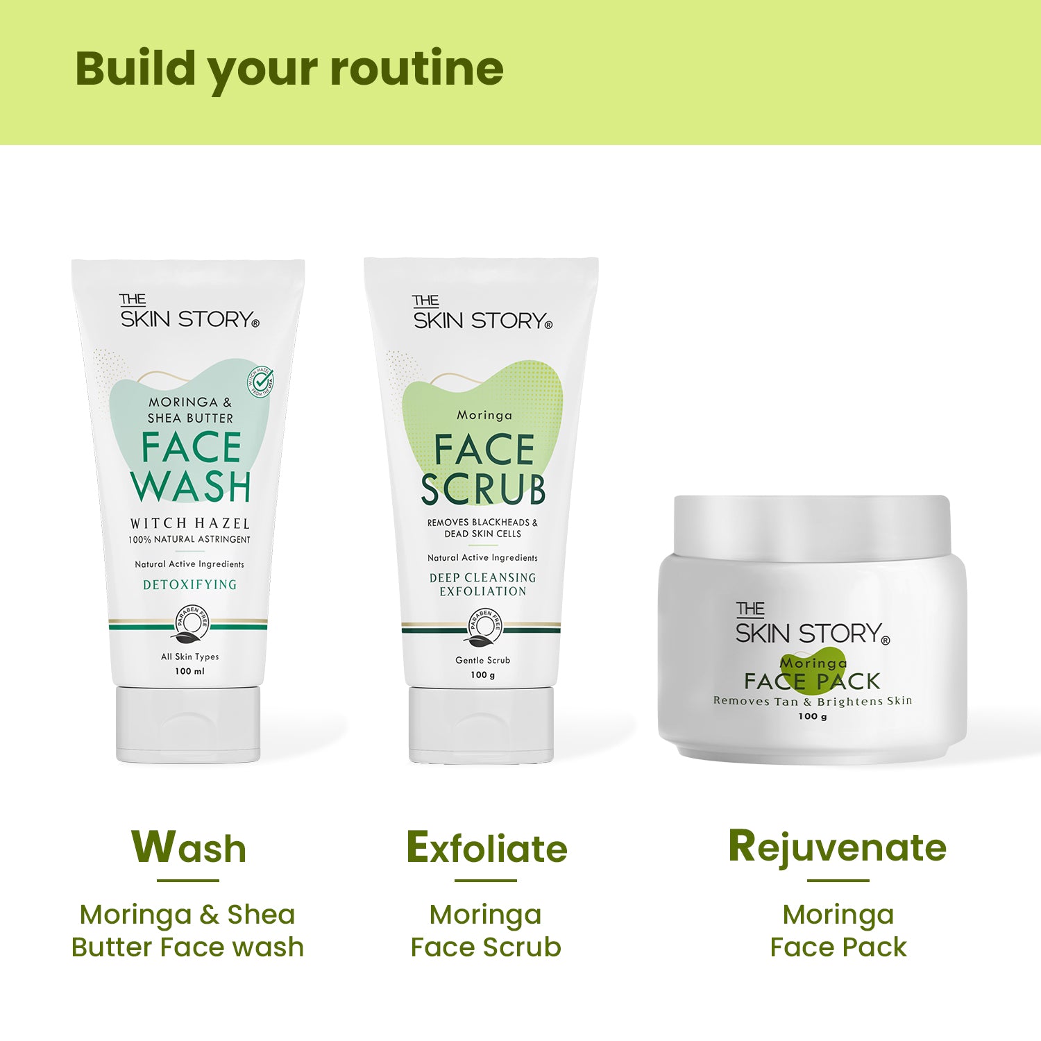 Moringa Purifying Face Pack | Removes Tan & Controls Excess Oil | Brightens & Revitalizes Skin | 100g