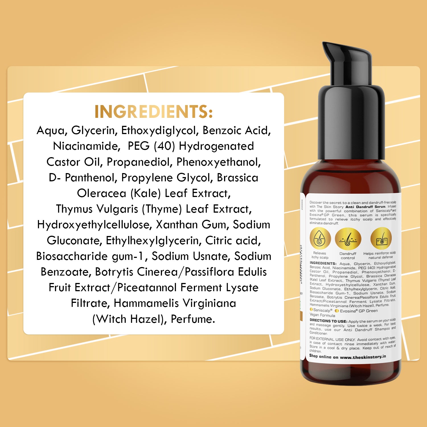 Anti-Dandruff Scalp Serum | Eliminates Dandruff & Soothes Scalp | Saniscalp, Kale & Thyme | 40ml