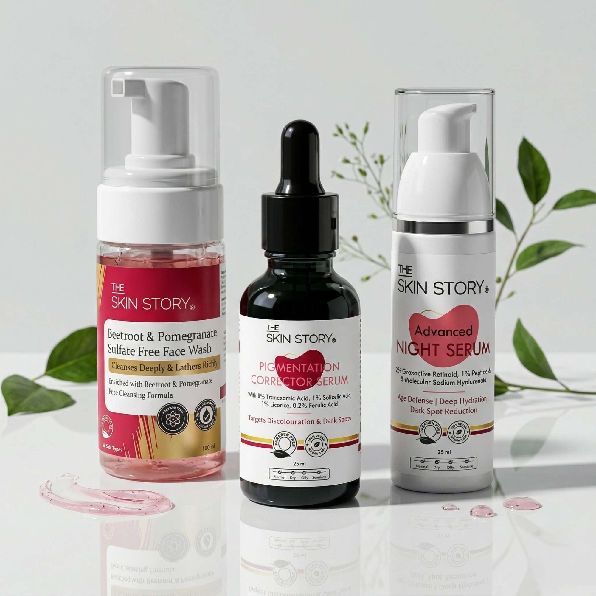 Stuborn Dark Spots 3 Steps - Facewash+Serums - The Skin Story -