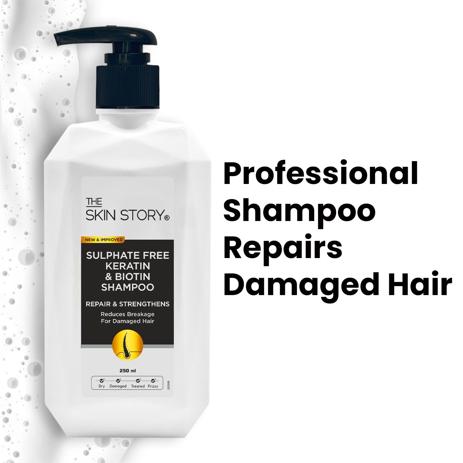 Sulphate Free Keratin Shampoo, Hair Serum & Hair Mask - The Skin Story -