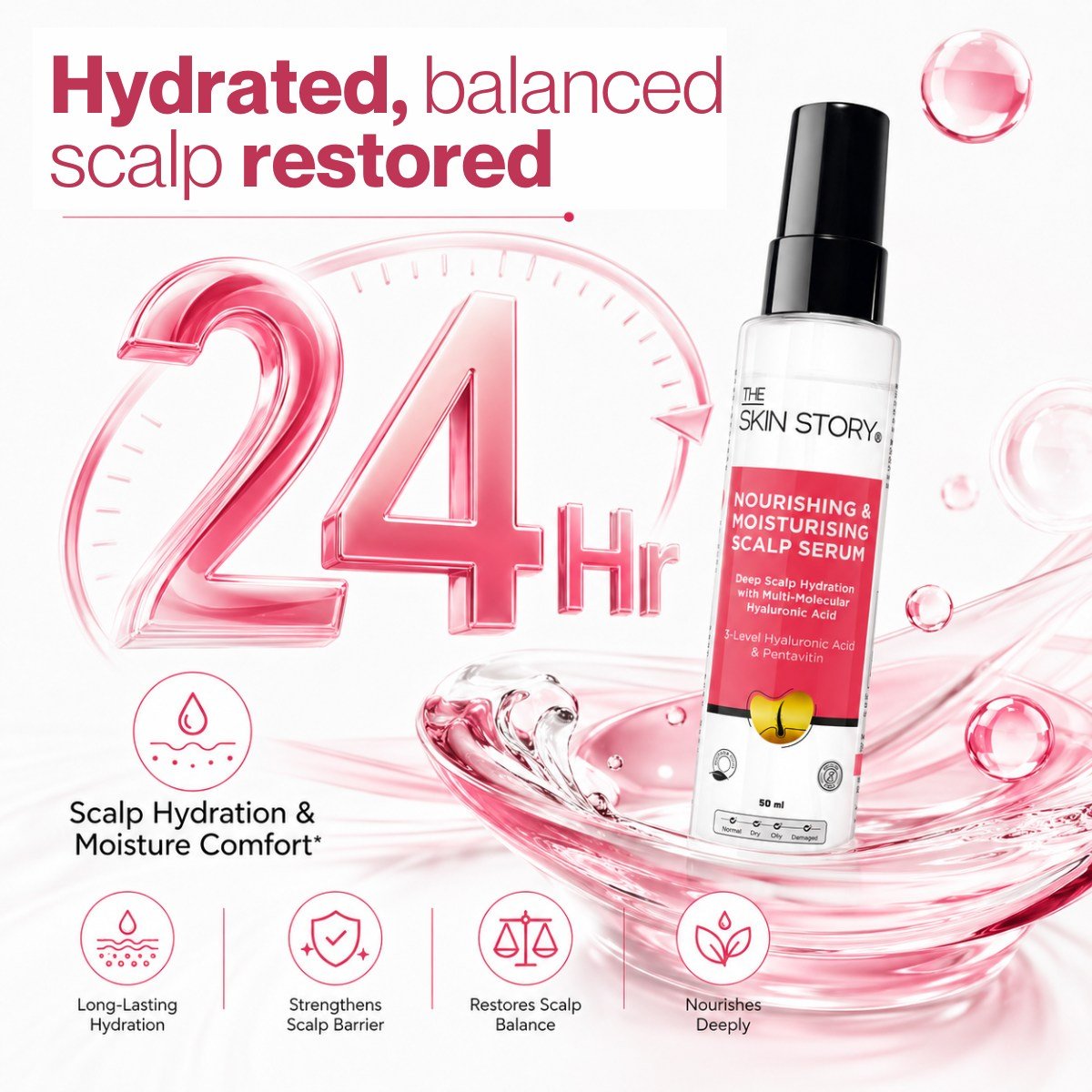 The Skin Story Nourishing and Moisturising Scalp Serum, 50ml - The Skin Story - Hair Serum
