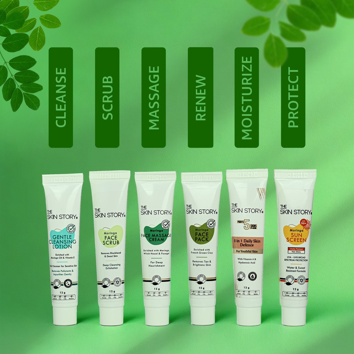 Try Best - Seller Minis Combo - 6 TUBES - The Skin Story - Face Care