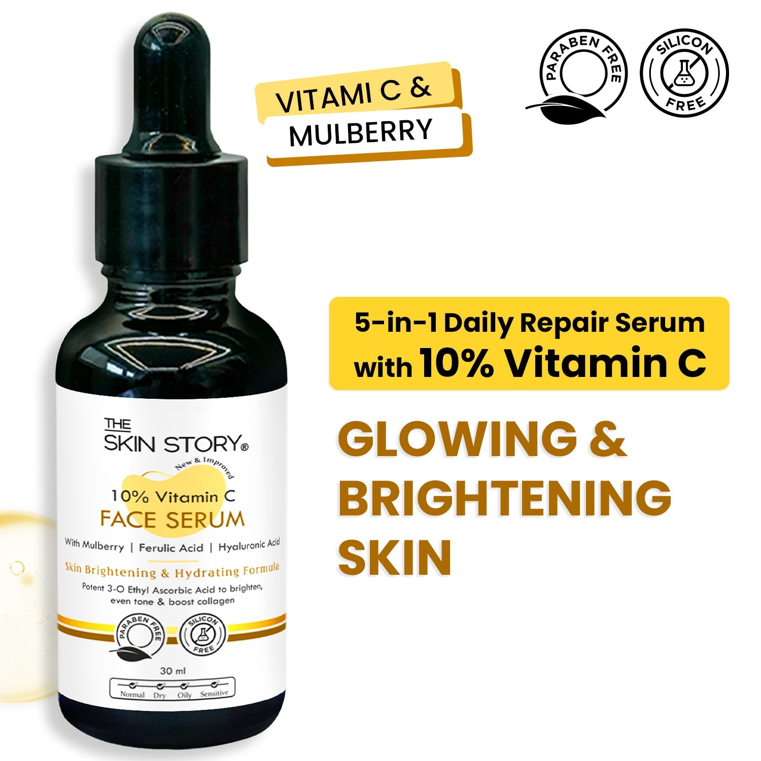 Ultimate Brightening | Salicylic Acid Scrub & Vitamin C Serum - The Skin Story - Face Care