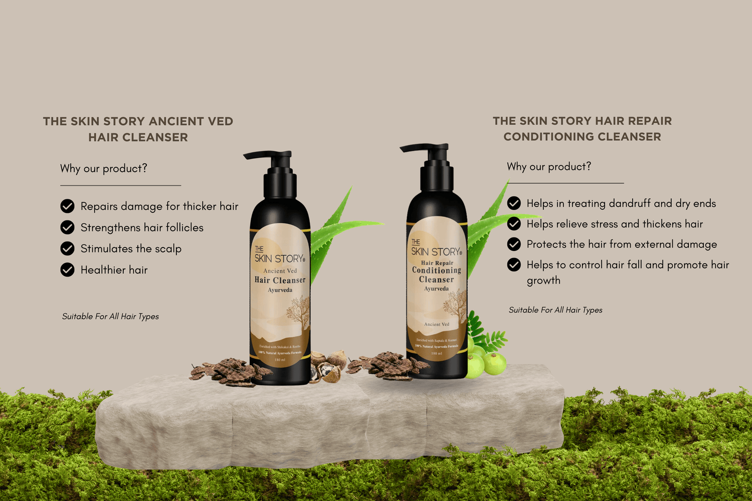 Rediscovering Ancient Hair Care Wisdom with Ancient Ved Hair Cleanser and Repair Conditioning Cleanser - The Skin Story