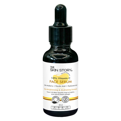 10% Vitamin C Face Serum | Brightens, Evens Skin Tone &amp; Reduces Dark Spots | Stable Glow Formula | 30ml