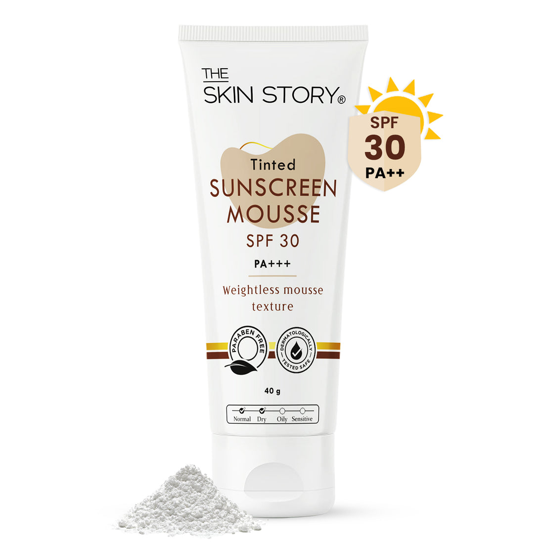 Tinted Sunscreen Mousse | SPF 30 | Protects &amp; Enhances Skin Tone | 40g