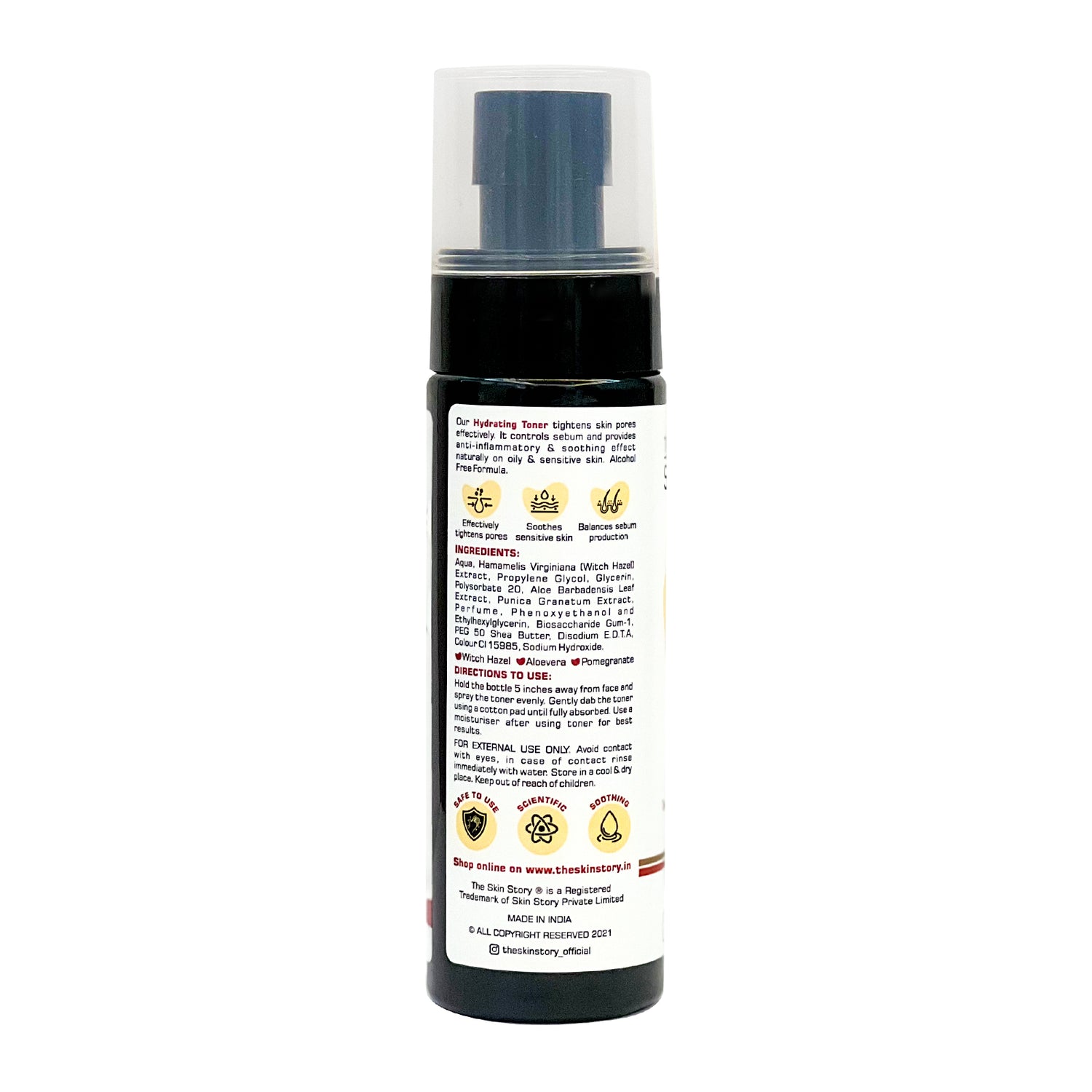 Hydrating and Pore Minimizing Toner | Tightens Pores | Witch Hazel | 100ml