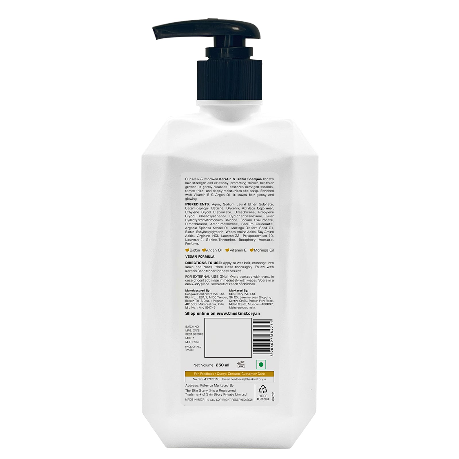 Keratin &amp; Biotin Shampoo, 250ml