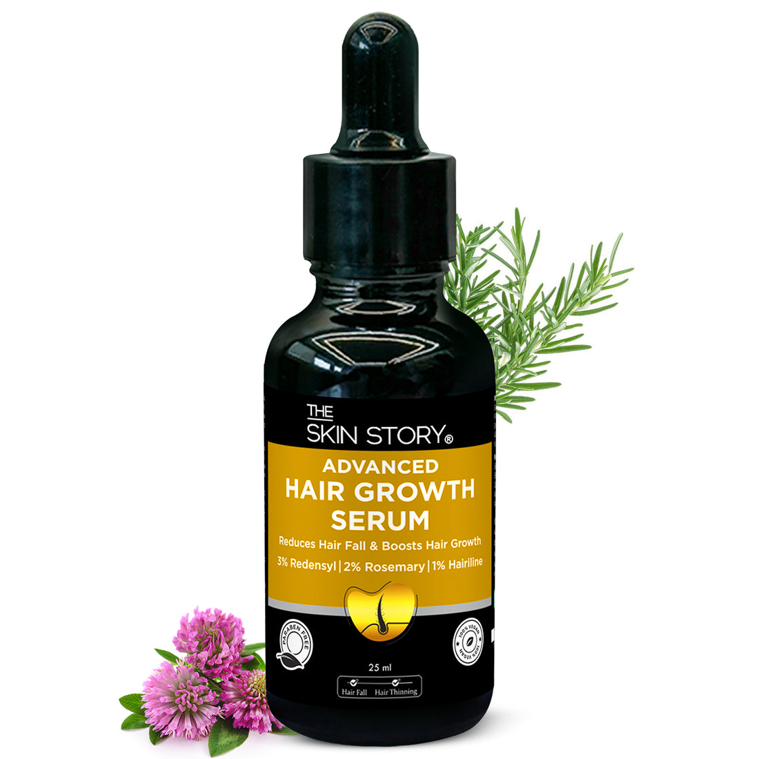 Advanced Hair Growth Serum 3% Redensyl®️ + 2% Rosemarry + 1% Hair Line, 25ml