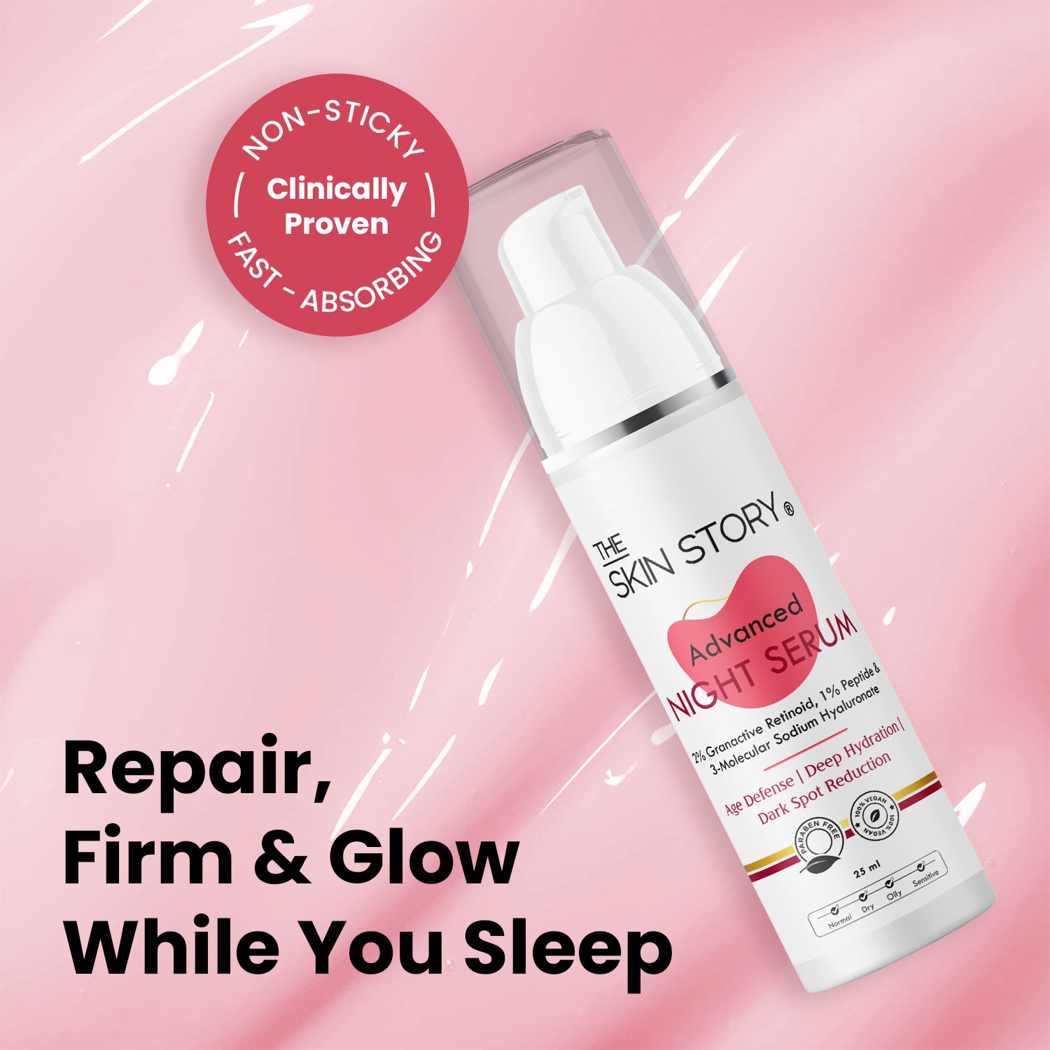 Advanced Night Serum, 25ml | Advanced Retinol &amp; Hydration Complex| Anti-Ageing | Night Repair Serum| 25ml