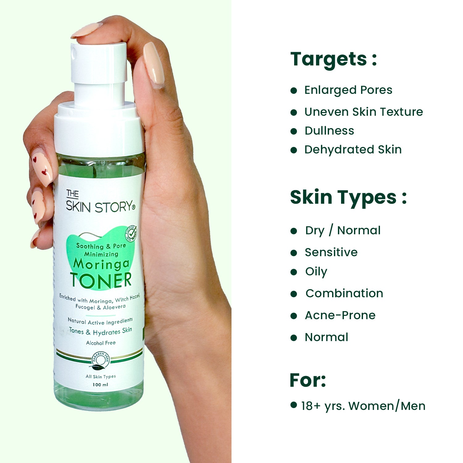 Soothing &amp; Pore Minimizing Moringa Toner, 100ml