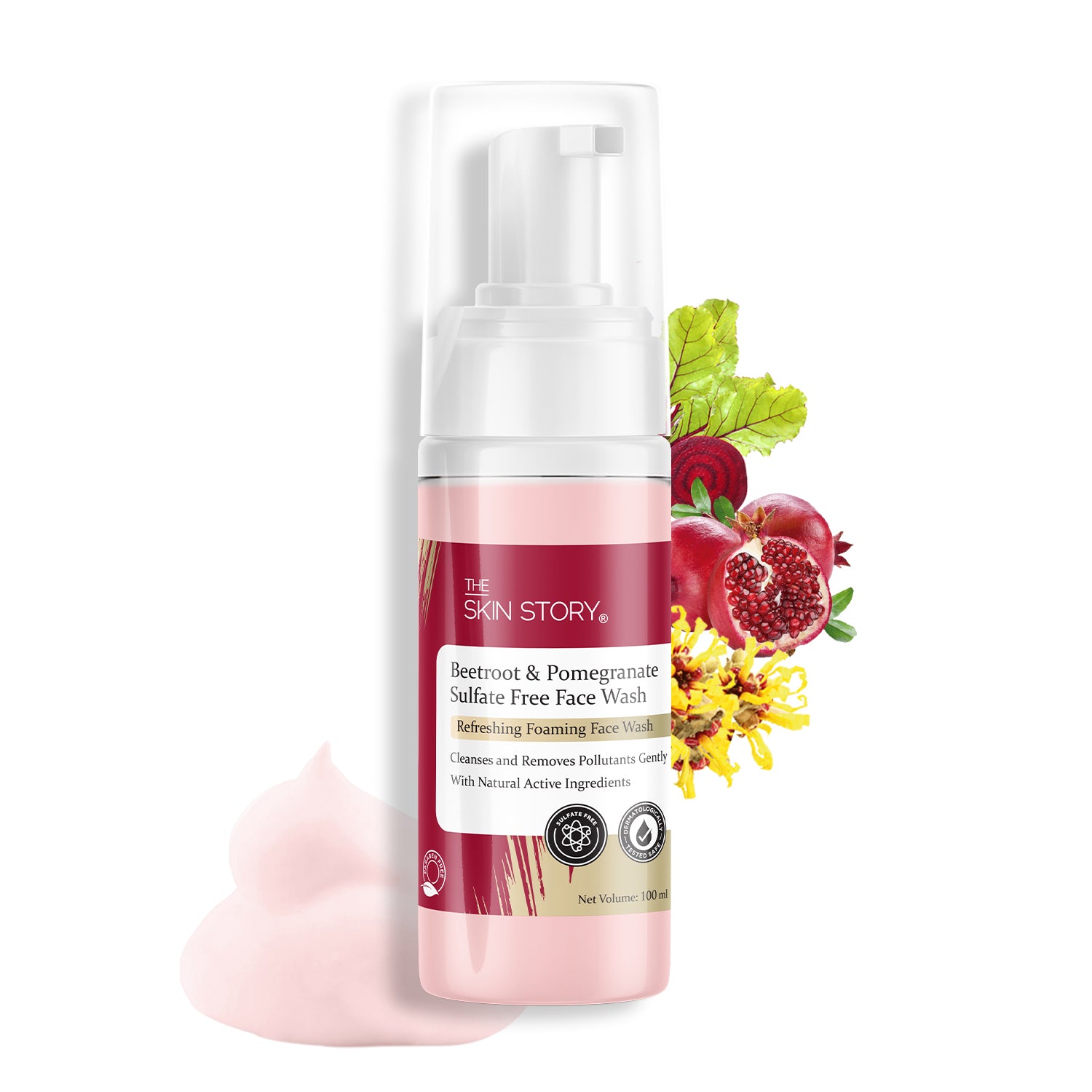 Pore Cleansing Foaming Face Wash With Beetroot &amp; Pomegranate
