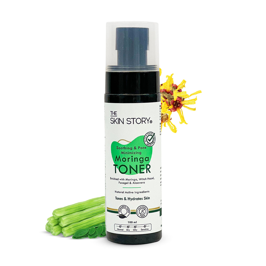 Soothing &amp; Pore Minimizing Moringa Toner | Hydrates Skin | Moringa | 100ml
