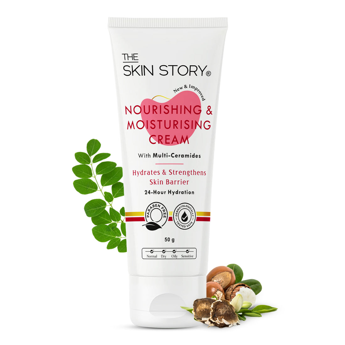 Nourishing &amp; Moisturising Cream with Ceramide | 24-Hour Hydration Barrier Repair| Ceramide, Moringa Oil, Wheat Germ Oil &amp; Protein| 50g