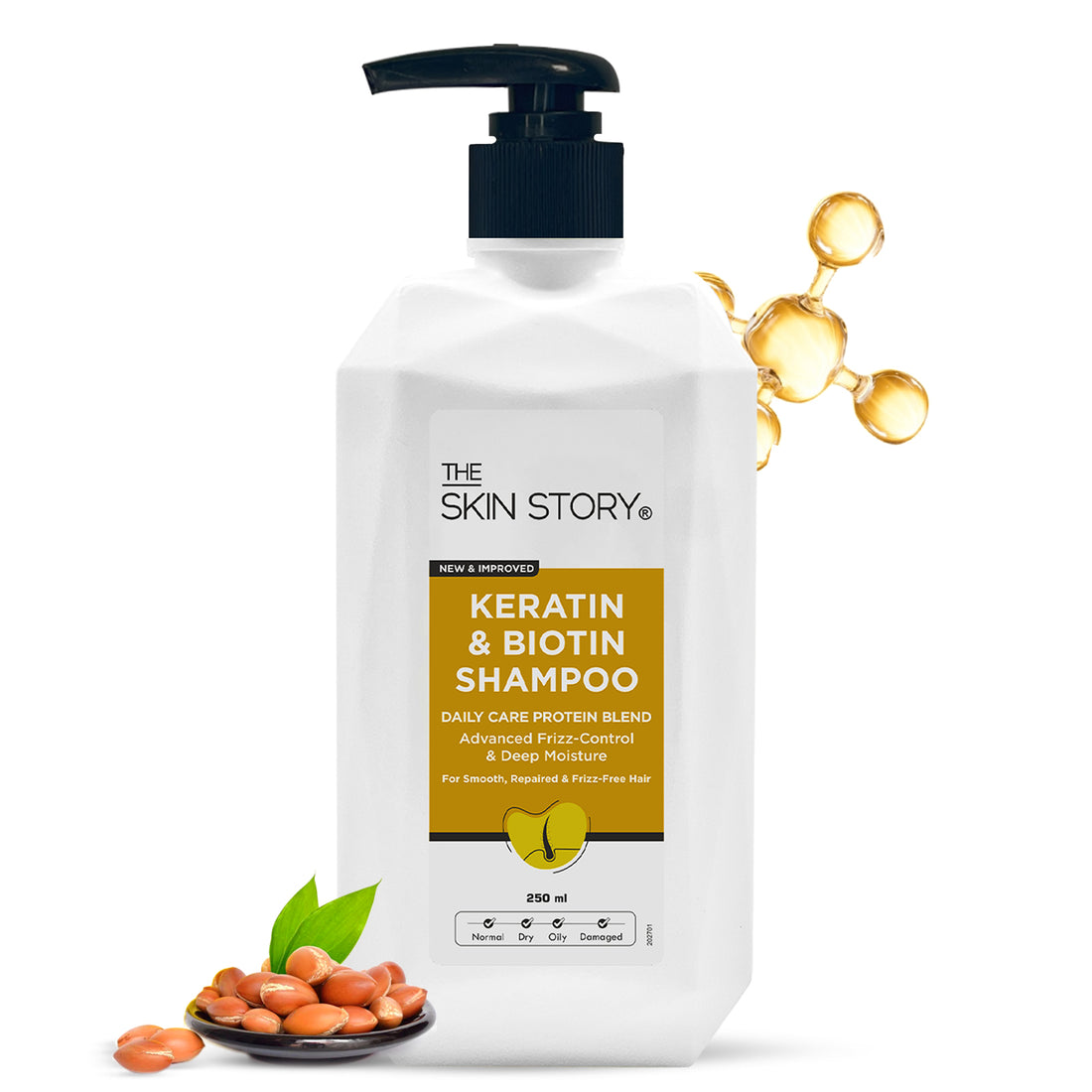 Keratin &amp; Biotin Shampoo, 250ml