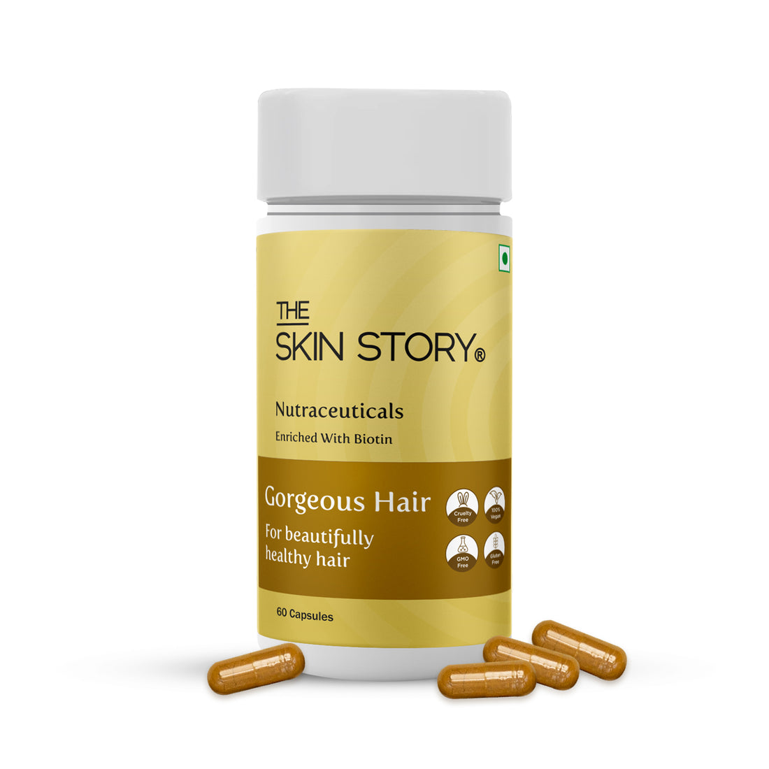 The Skin Story Gorgeous Hair | Multivitamin with Biotin | Strong and Long Hair | 60 capsules