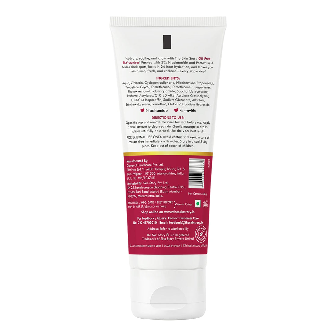 2% Niacinamide Oil - Free Moisturiser - The Skin Story - Body Care