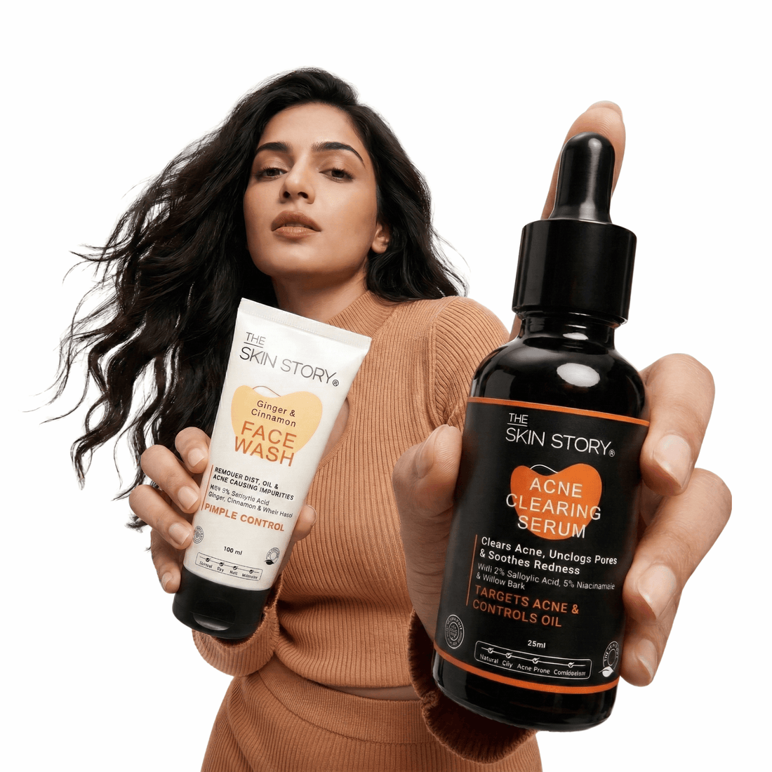 2 Step Acne Clear Regime with Facewash &amp; Serum - The Skin Story - Facewash