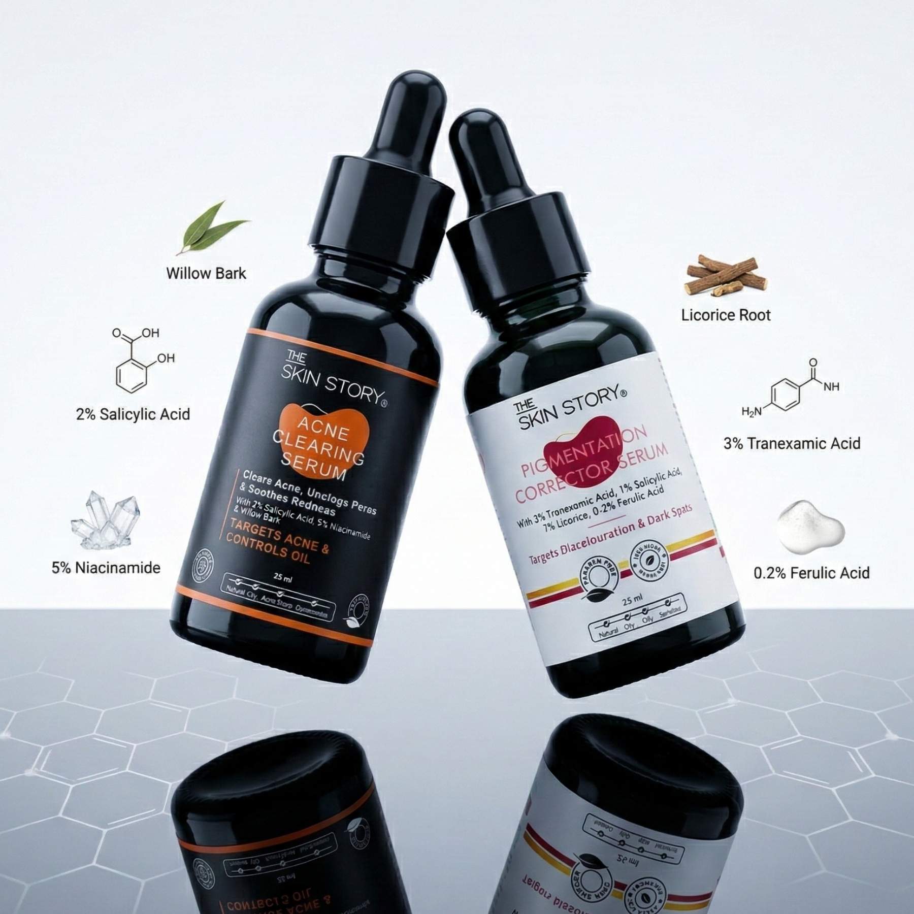 2 Step Active Acne + Marks Regime with Serums - The Skin Story - 