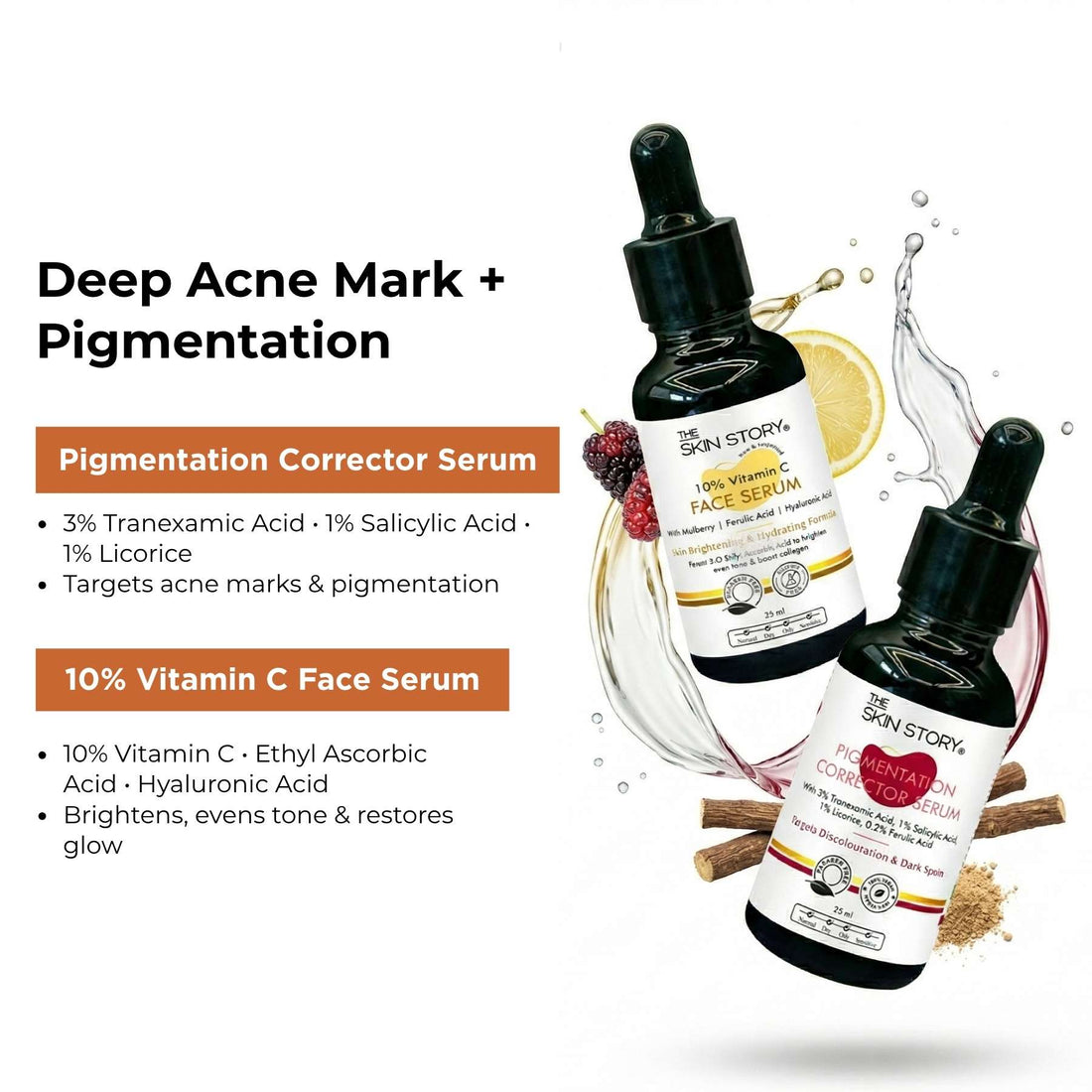 2 Steps Deep Acne Mark Regime with Serums - The Skin Story - 