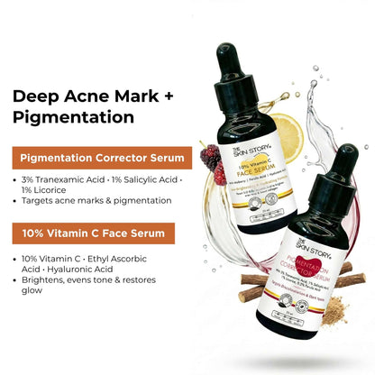 2 Steps Deep Acne Mark Regime with Serums - The Skin Story - 