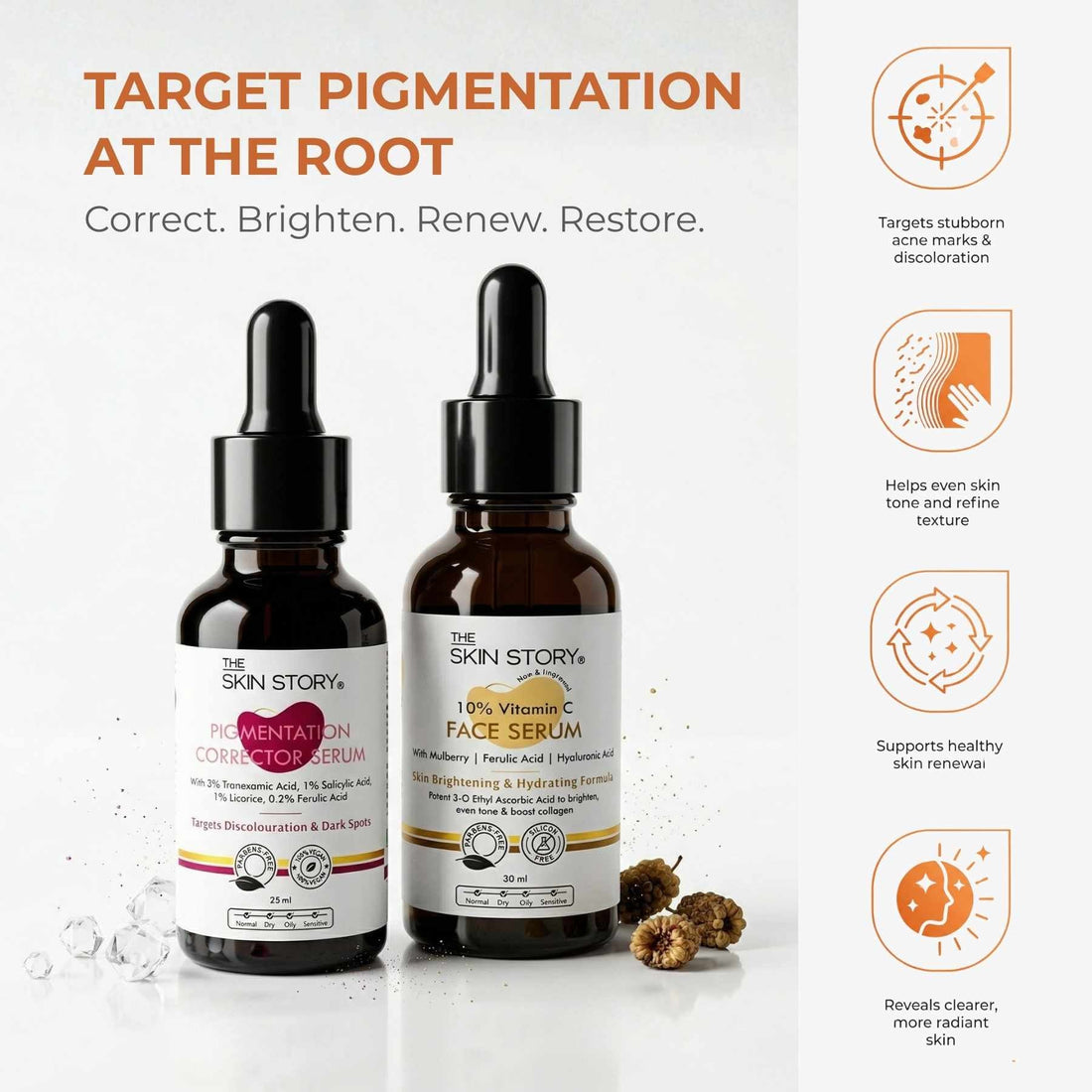 2 Steps Deep Acne Mark Regime with Serums - The Skin Story - 
