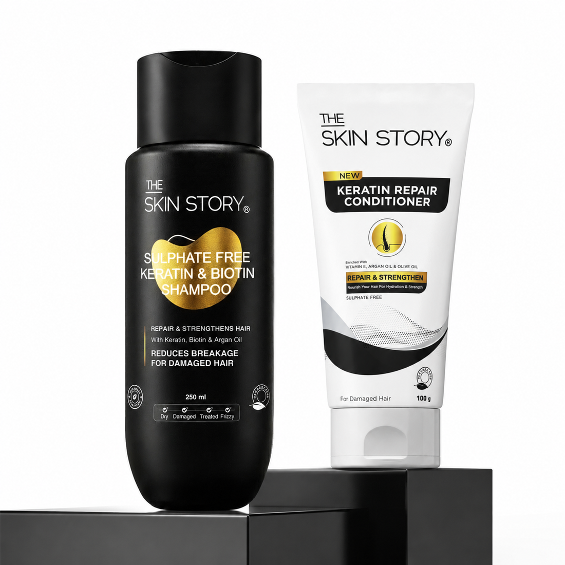 Sulphate Free Shampoo + Conditioner - Damage Repair Duo (250ml + 100g)