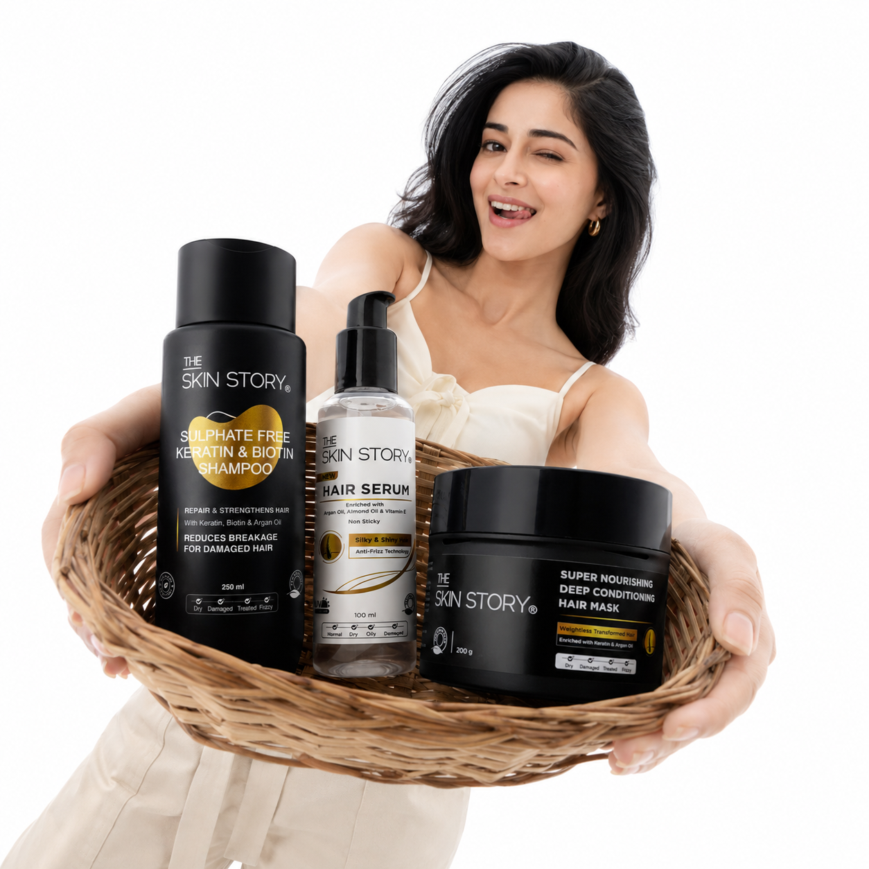 Sulphate Free Keratin Shampoo, Hair Serum &amp; Hair Mask