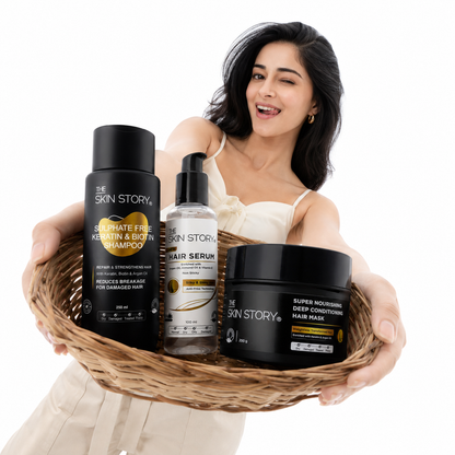 Sulphate Free Keratin Shampoo, Hair Serum &amp; Hair Mask