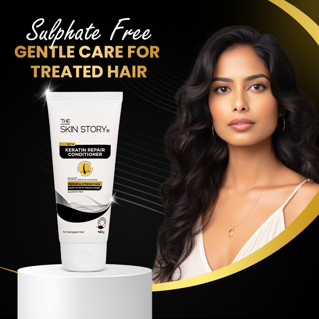 Keratin Smooth Conditioner | Sulphate Free | Soft &amp; Silky Hair | For Dry Hair | Split End &amp; Damage Repair | 100g