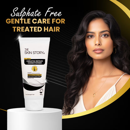 Keratin Smooth Conditioner | Sulphate Free | Soft &amp; Silky Hair | For Dry Hair | Split End &amp; Damage Repair | 100g