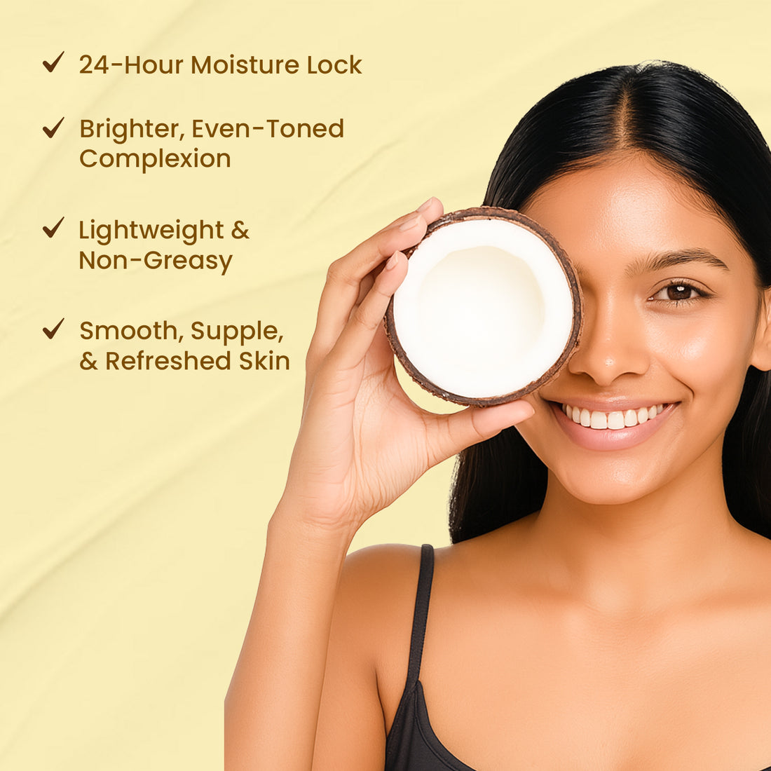 Moisturising Cream | 5% Coconut Oil | Night Cream | Deep Nourishing &amp; Brightening | 50g