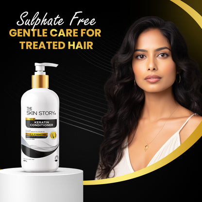 Keratin Smooth Conditioner | Sulphate Free | Soft &amp; Silky Hair | For Dry Hair | Split End &amp; Damage Repair | 250g