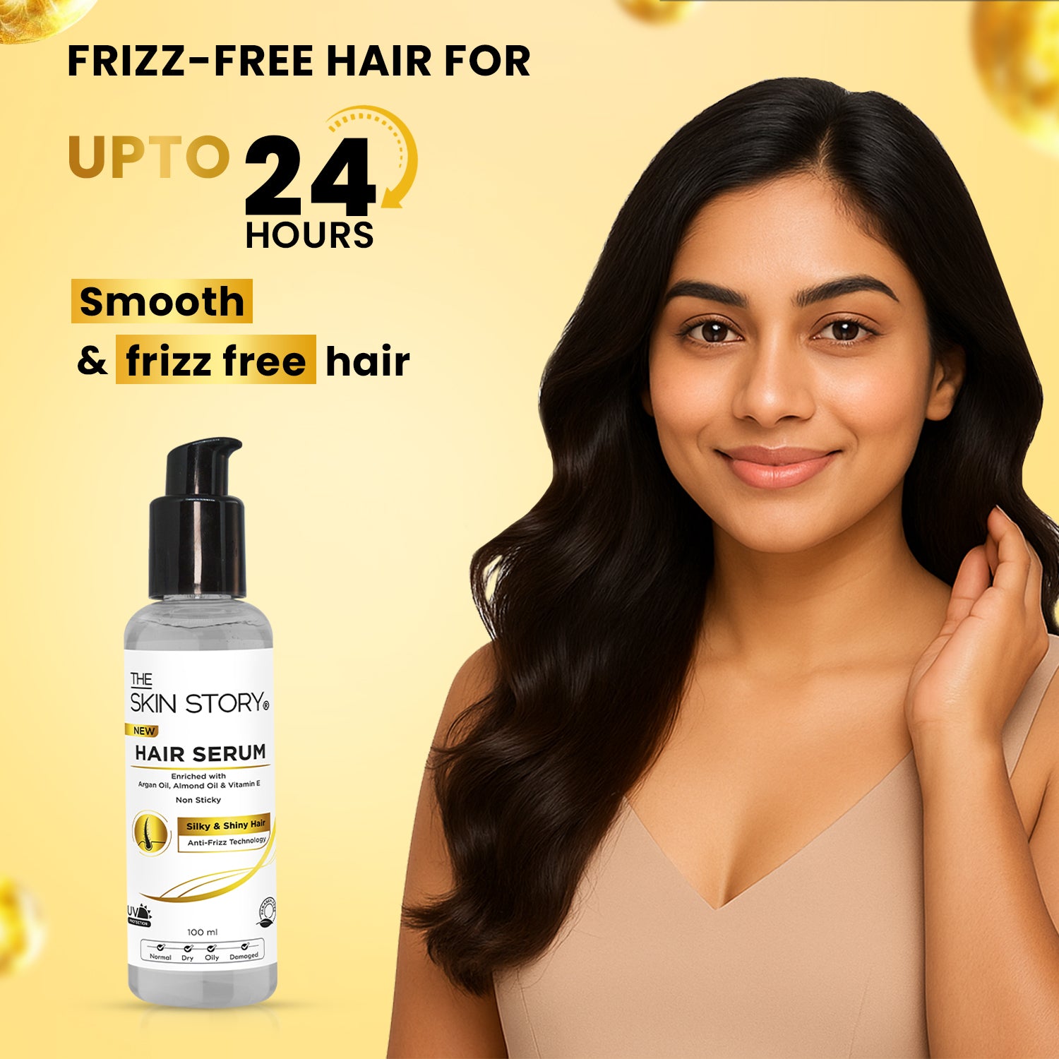 Sulphate Free Keratin Shampoo, Conditioner &amp; Heat Protection Hair Serum