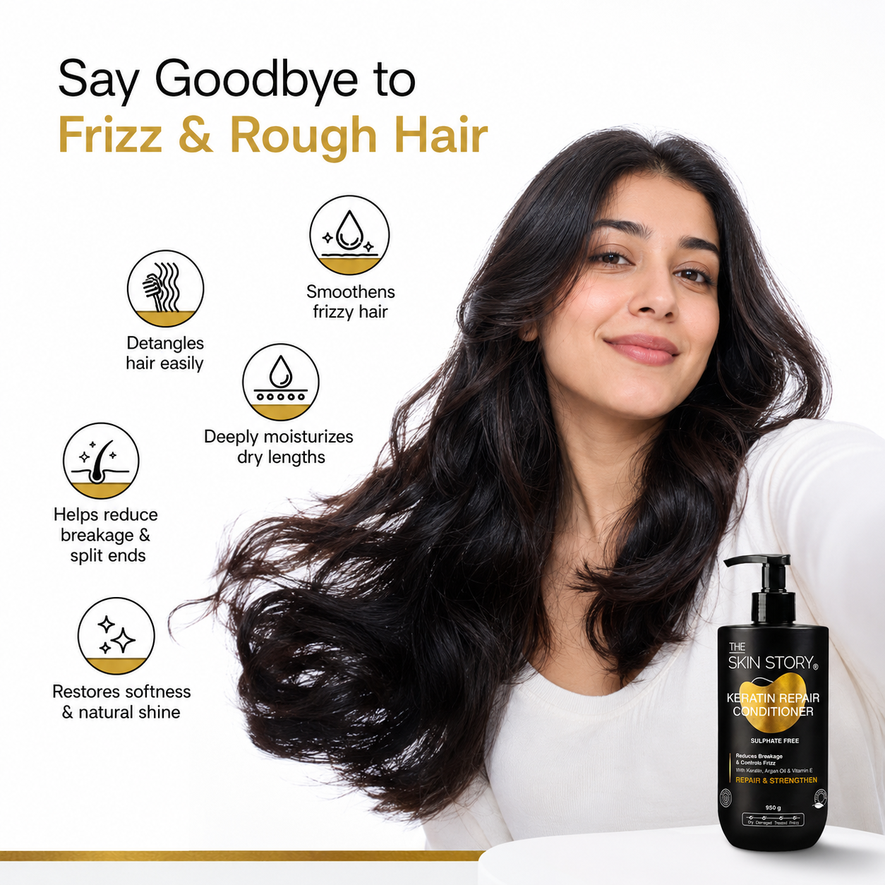 The Skin Story Sulphate Free Keratin Repair Conditioner, 950g